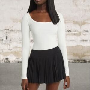 BP. NWT Rib Long Sleeve Deep Scoop Top-Size XXS